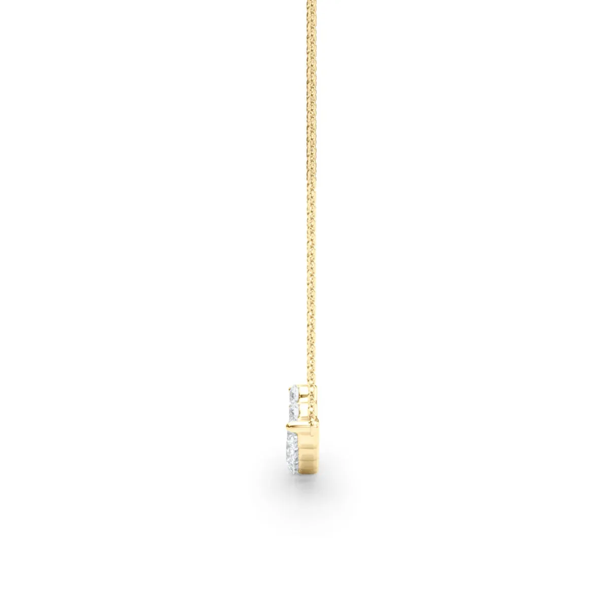 1 Carat Tw 9 Stone Diamond Bar Necklace In 14K Yellow Gold