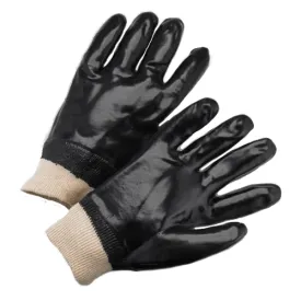 1007, PIP, PVC Dipped Glove with Interlock Liner and Smooth Finish - Knit Wrist, 12 Pair