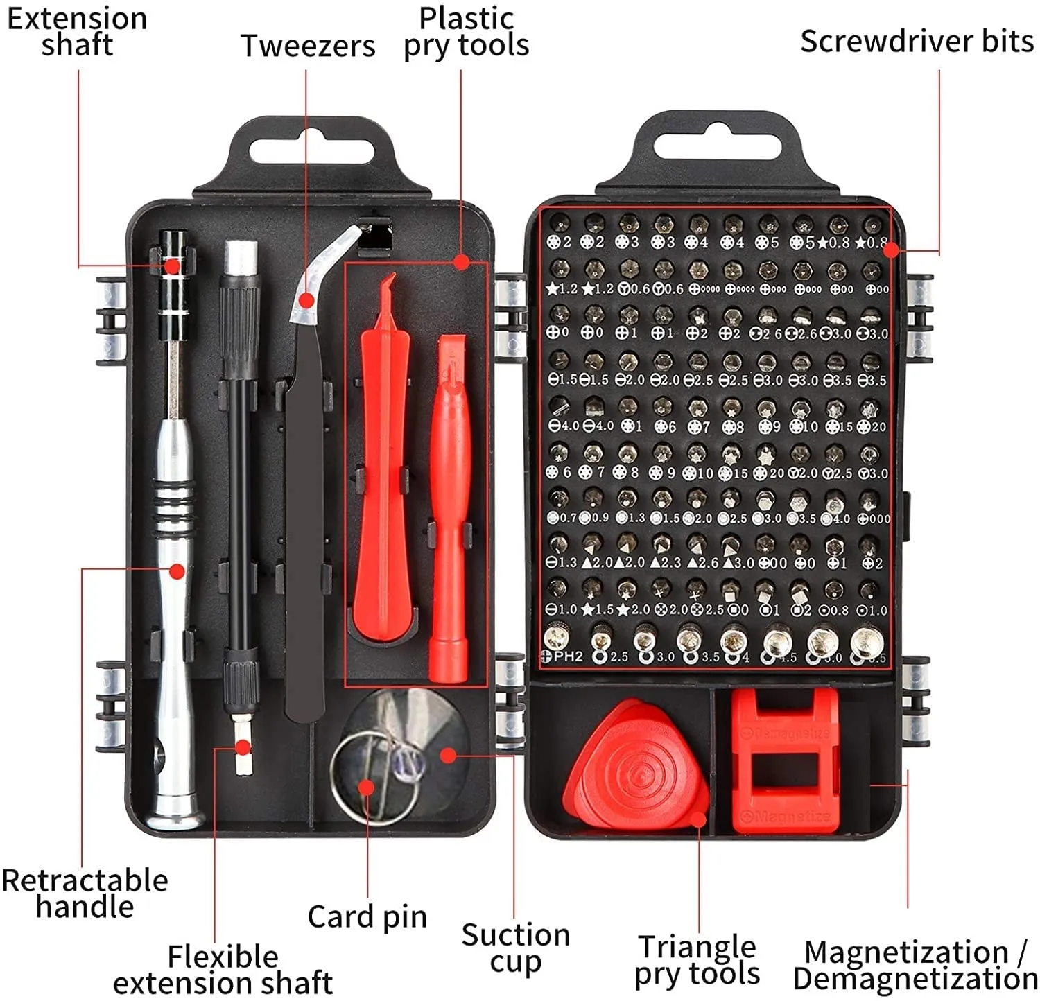 110 in 1 Professional Precision Screwdriver Set / Multi-Function Magnetic Repair Tool Kit