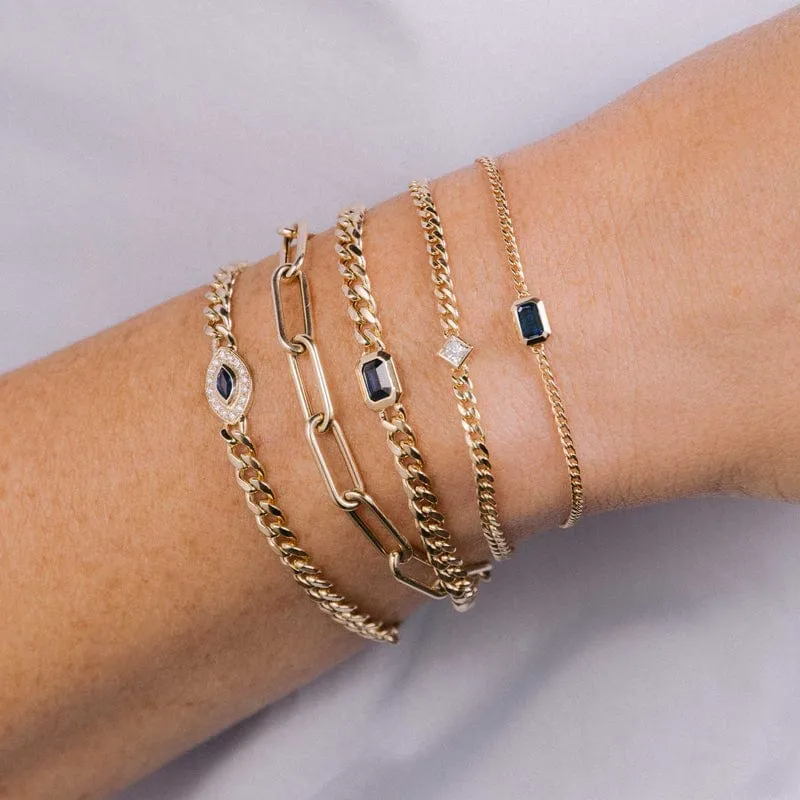 14k Gold Large Paperclip Chain Bracelet