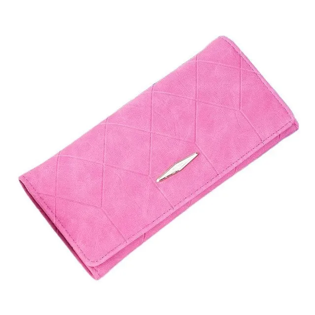 2016 Fashion Women Wallets Solid Hasp Coin Purse Women Long Wallet Card Holders Clutch Handbag