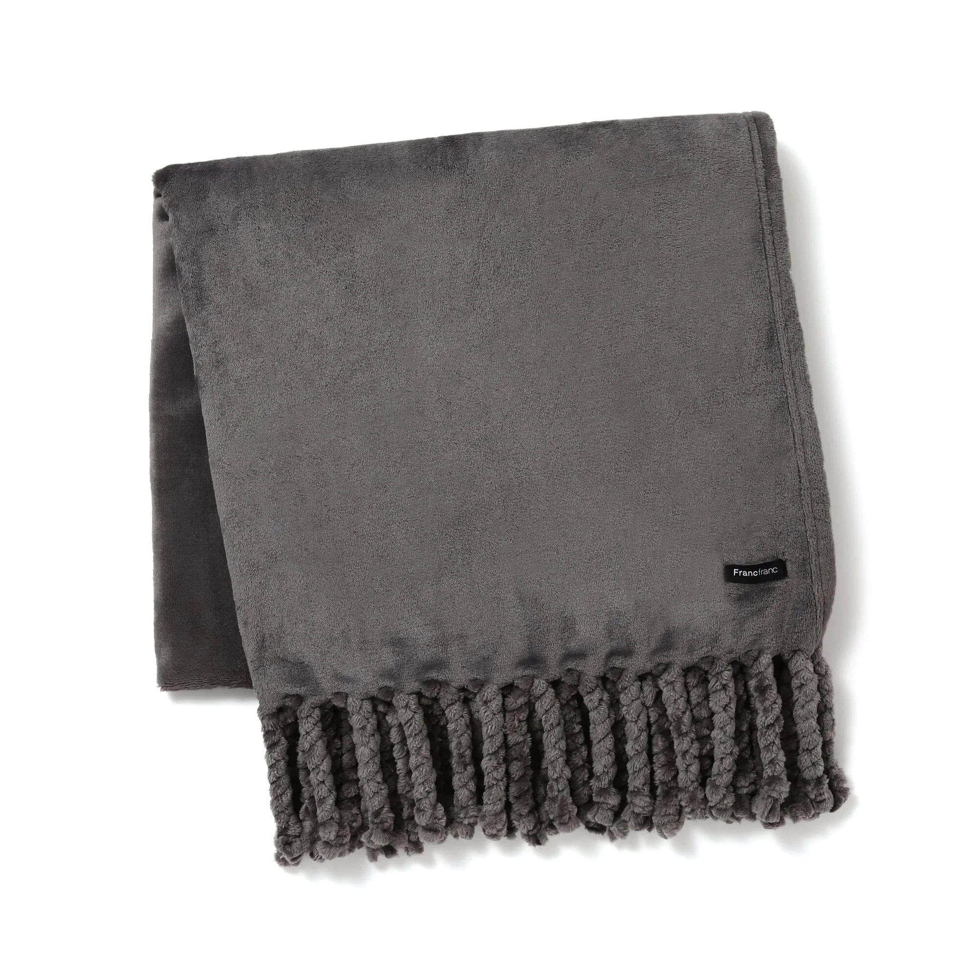 23Aw Godis Throw - Soft and Cozy Dark Gray