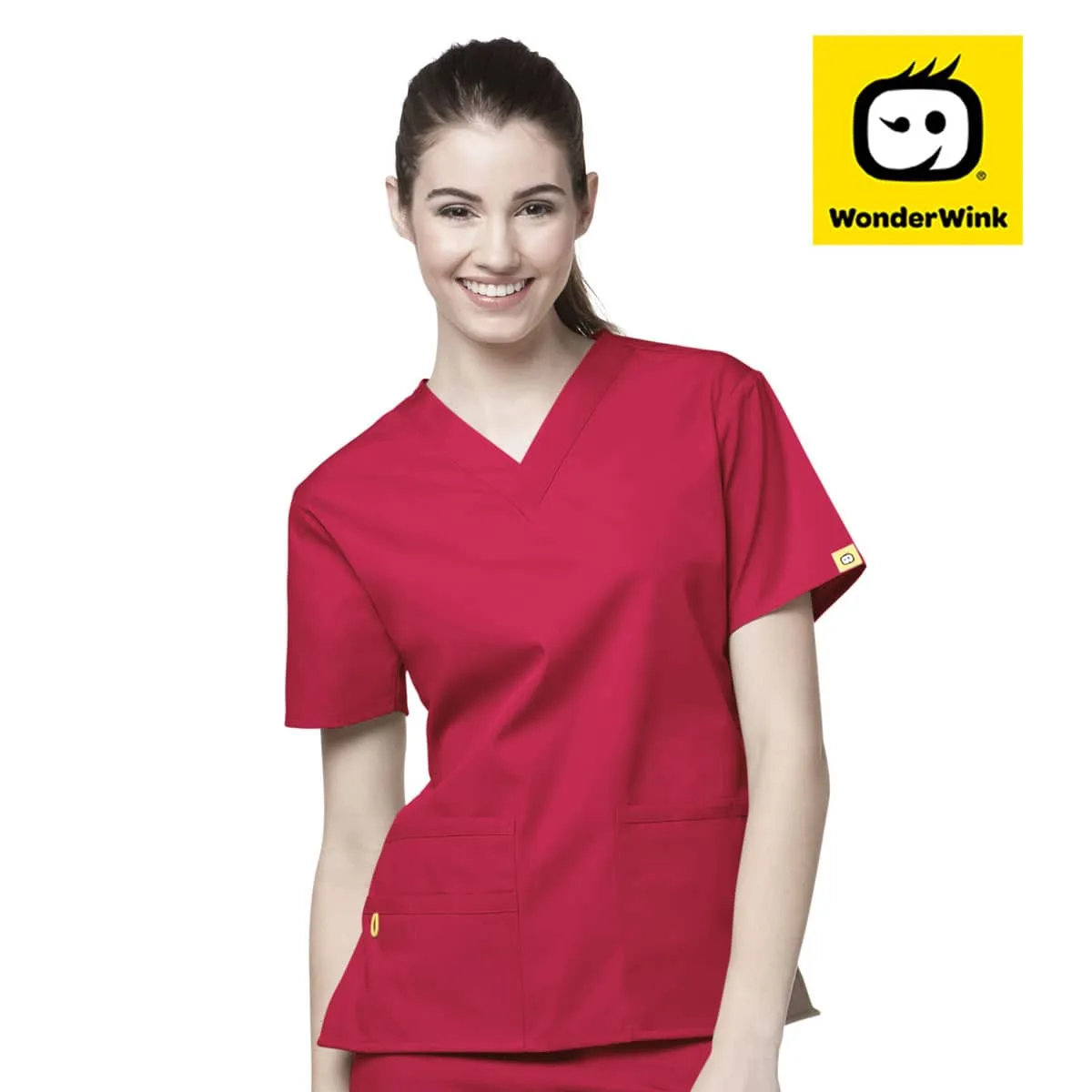 6016SP WonderWink Bravo 5 Pocket V-neck Women's Scrubs Top