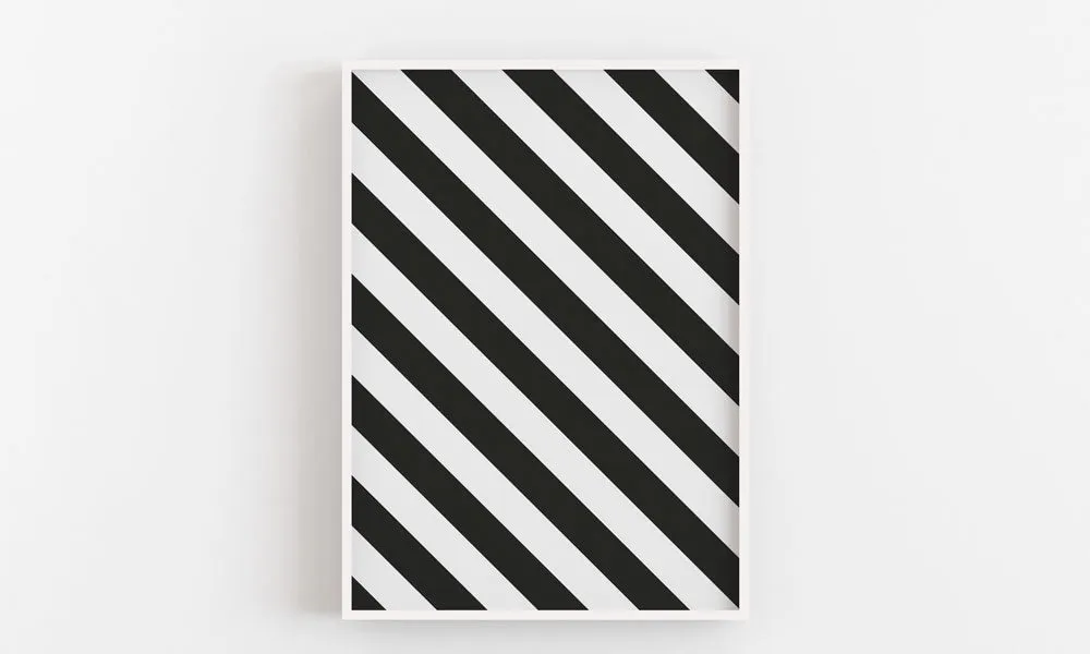 Abstract Wall Art Print 'Black and White Stripes', Modern Abstract, Large Abstract Art, Abstract Wall Decor