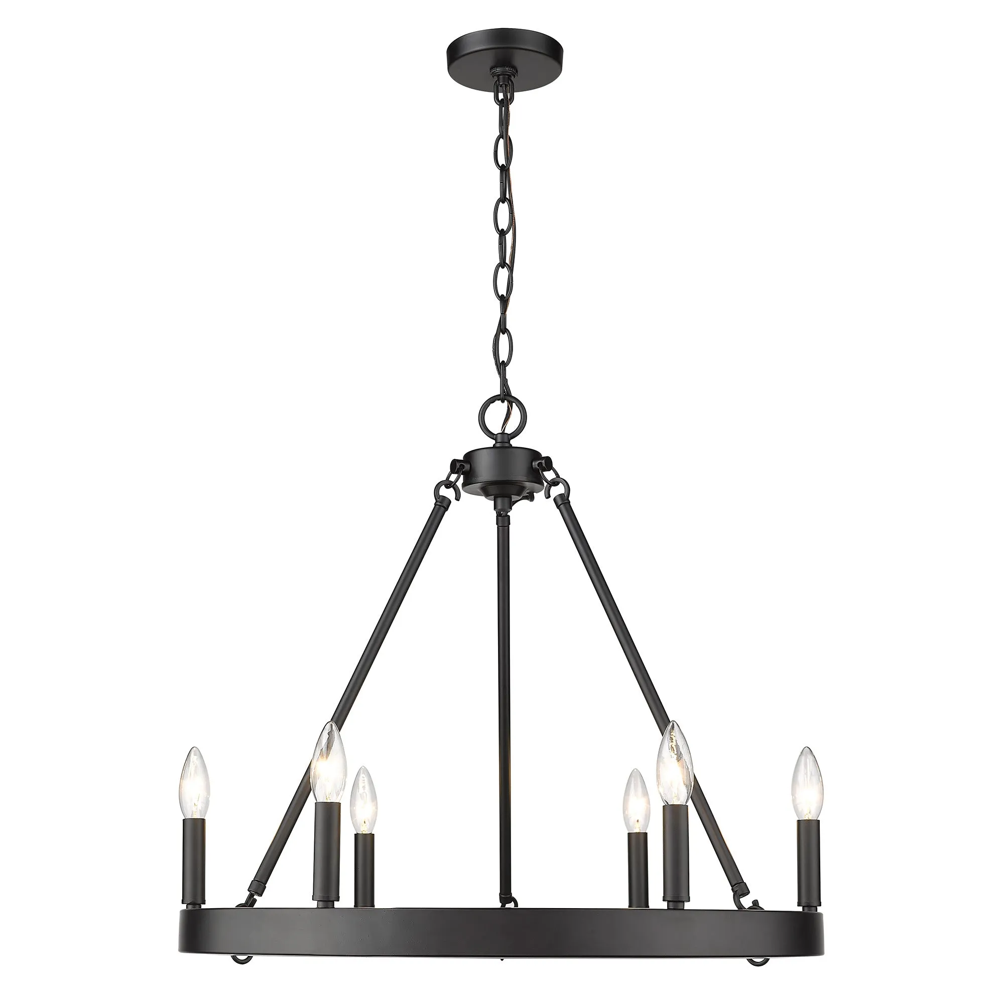 Alastair 6-Light Chandelier in Matte Black