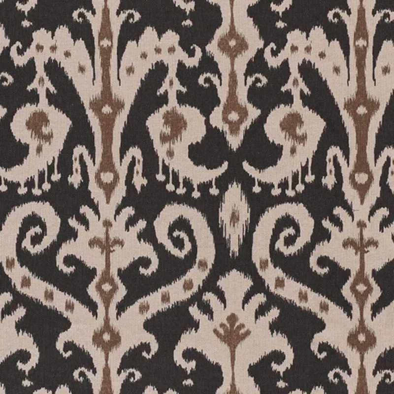 Alcatraz Fabric in Black/Brown/Creme