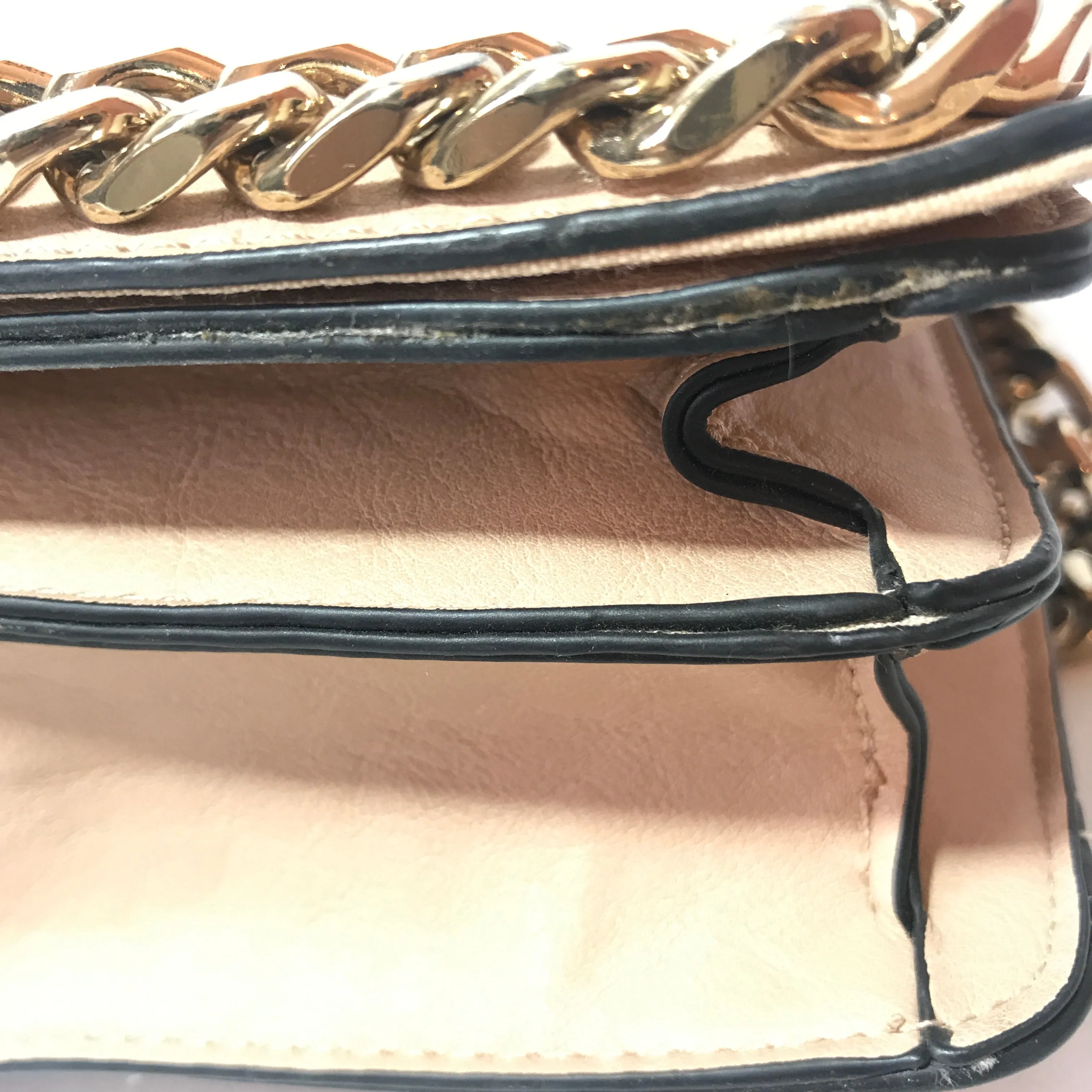 ALDO Beige Quilted Chain Shoulder Bag | Gently Used |