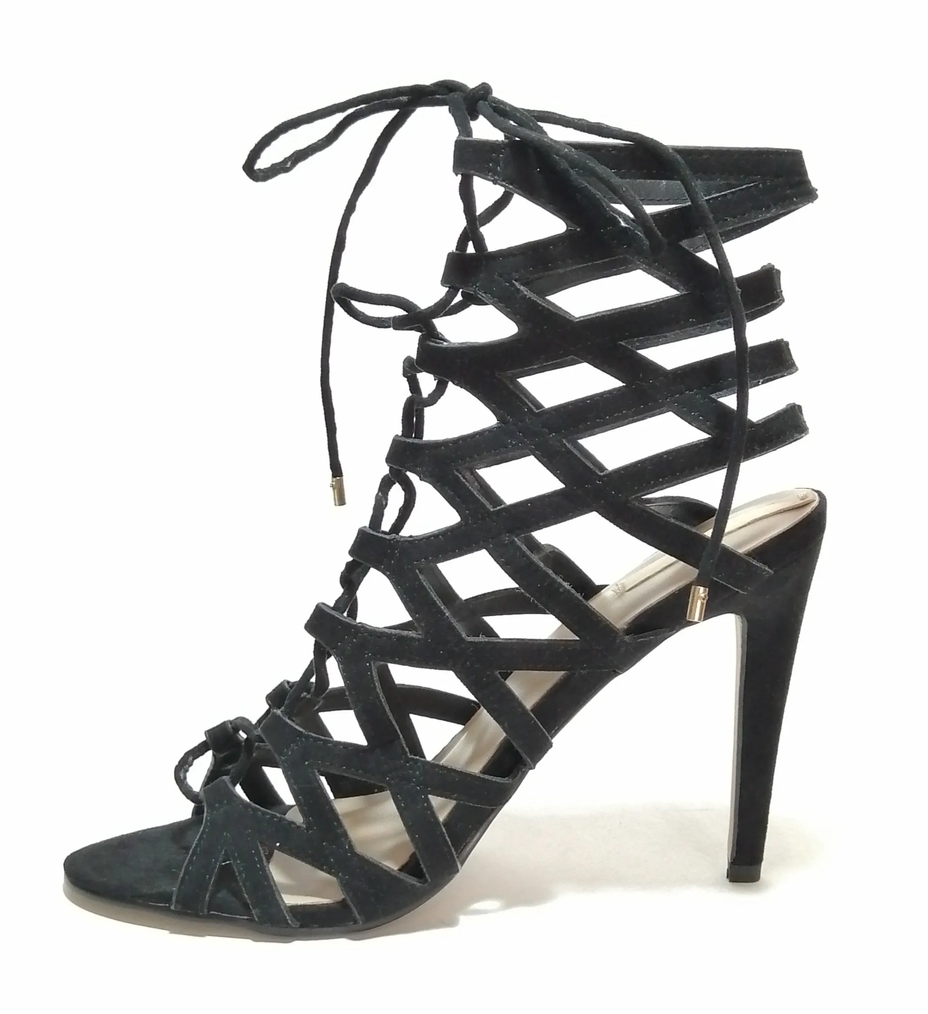 Aldo Suede Black Lace up heels | Gently Used |