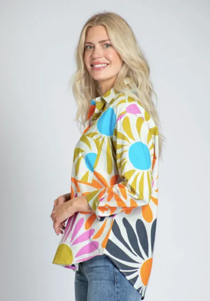 APNY Floral Explosion Boyfriend Shirt | Multi