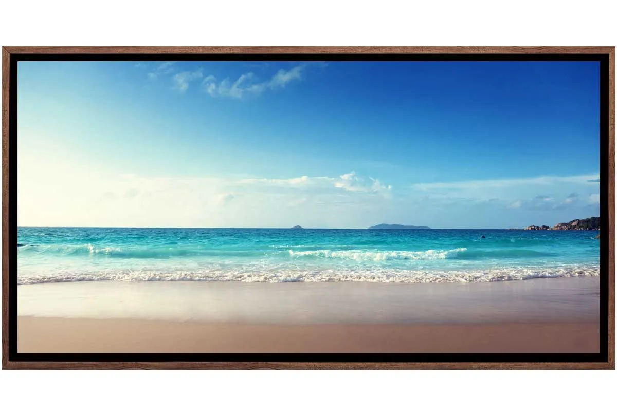 Aqua Beach Scene | Canvas Wall Art Print