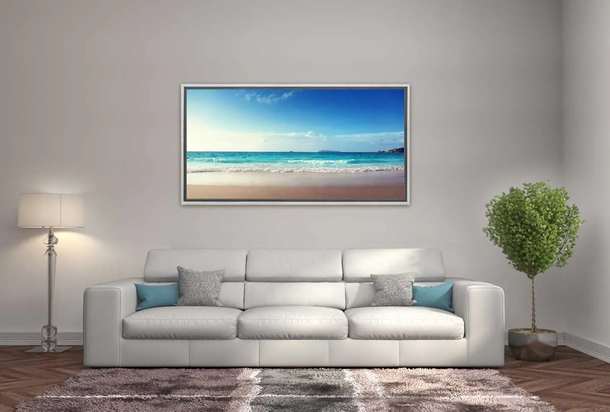 Aqua Beach Scene | Canvas Wall Art Print