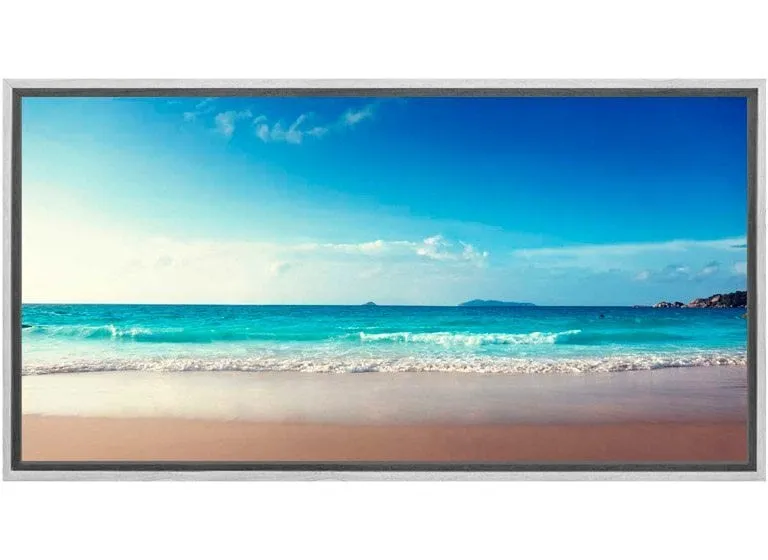 Aqua Beach Scene | Canvas Wall Art Print