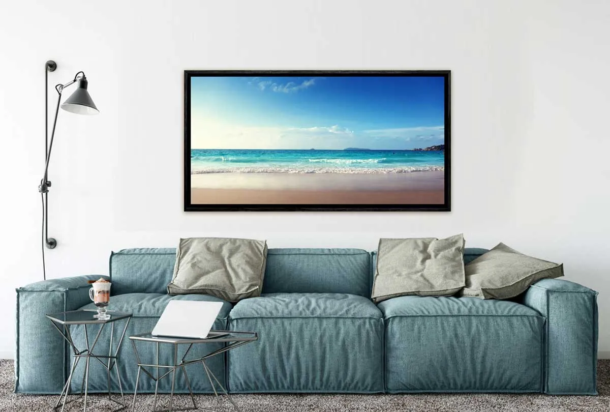 Aqua Beach Scene | Canvas Wall Art Print