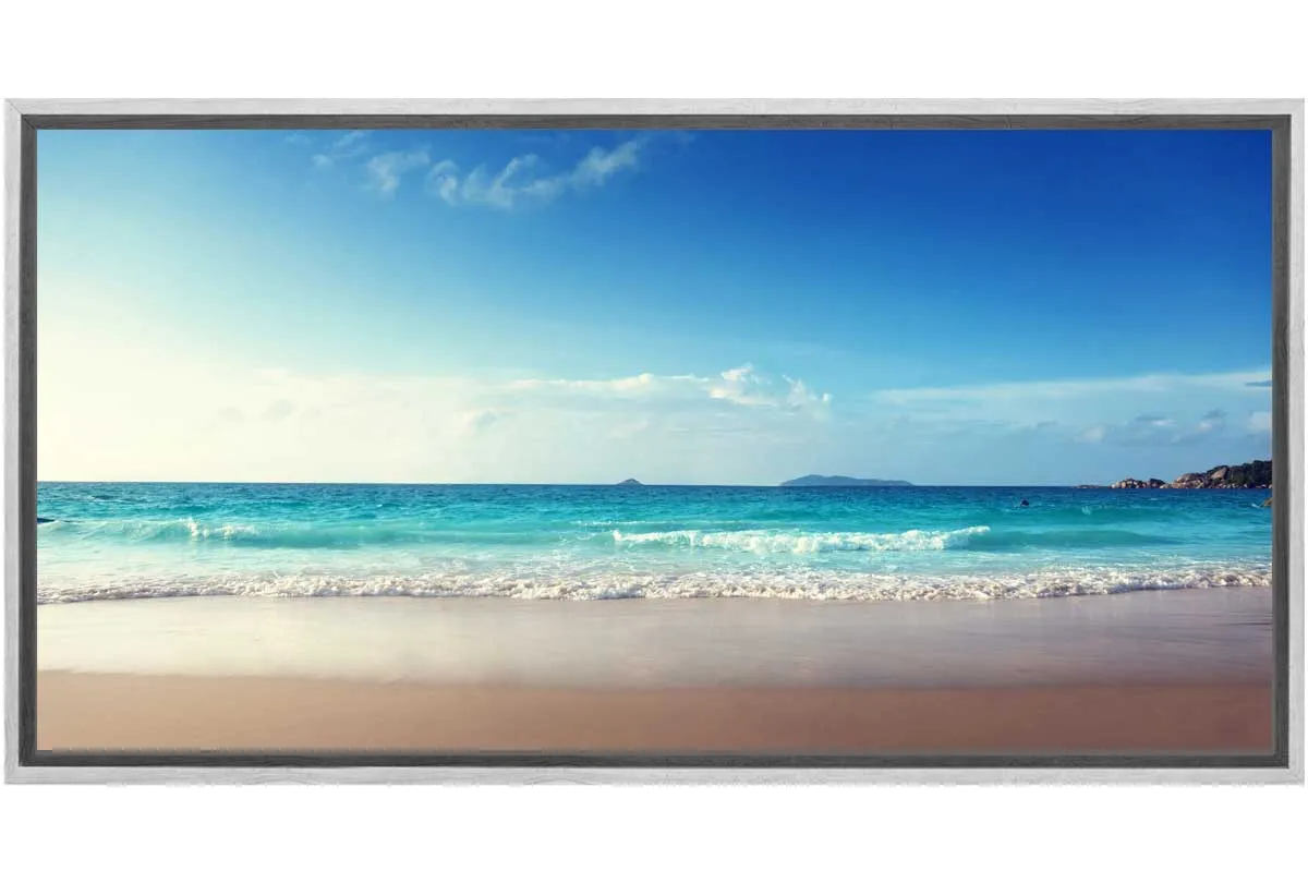 Aqua Beach Scene | Canvas Wall Art Print