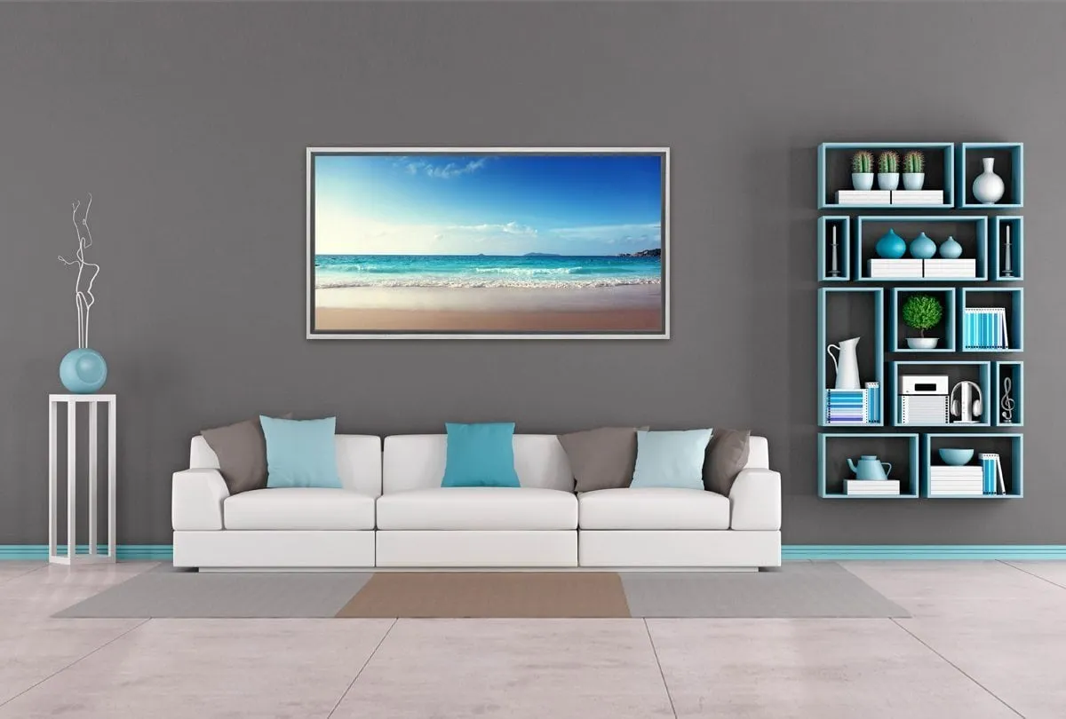 Aqua Beach Scene | Canvas Wall Art Print