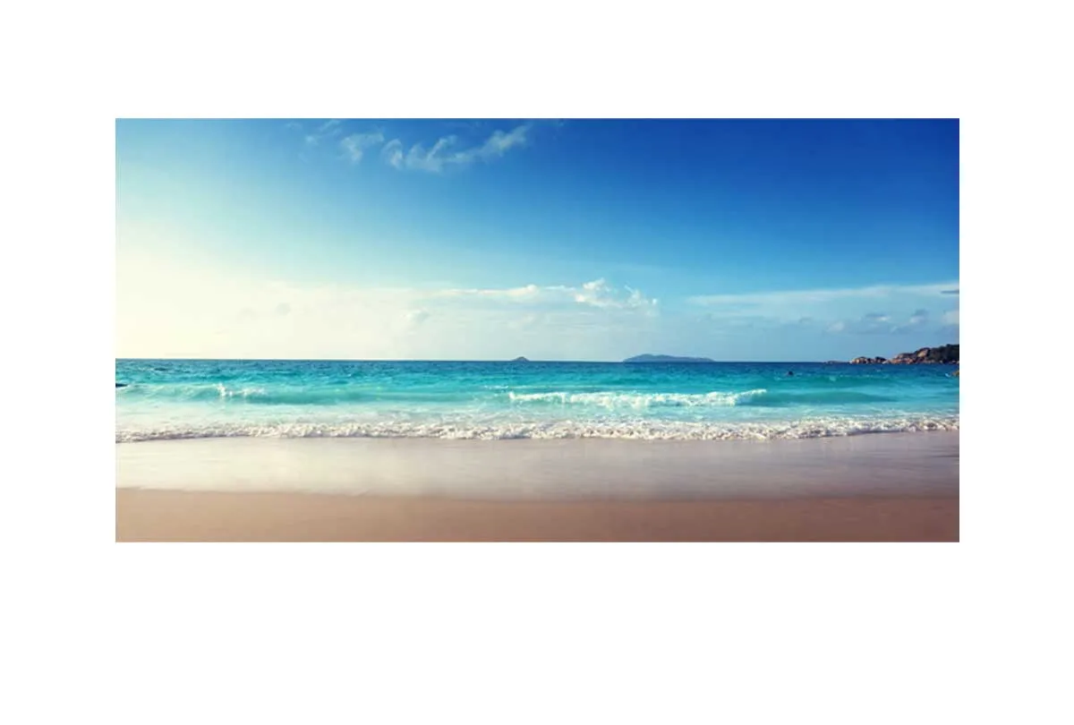 Aqua Beach Scene | Canvas Wall Art Print