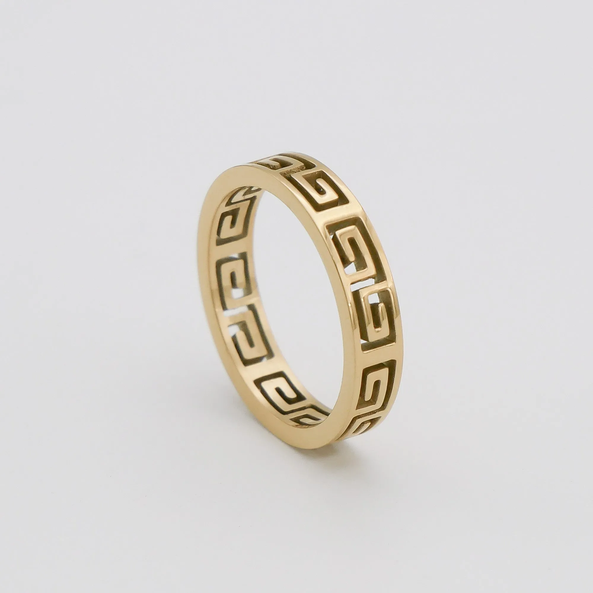 Aria Greek Meander Ring