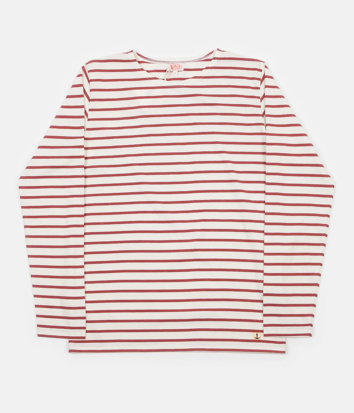 Armor Lux Breton Long Sleeve T-Shirt - Nature / Red Manganese