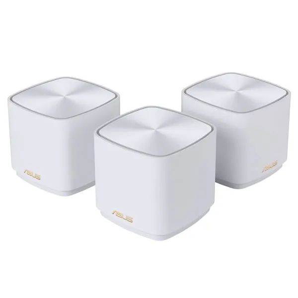 ASUS (ZenWiFi AX Mini (XD4)) AX1800 Wireless Dual Band Mesh Mini System, 3 Pack, AiMesh, AiProtection, White   Free Gaming Voucher