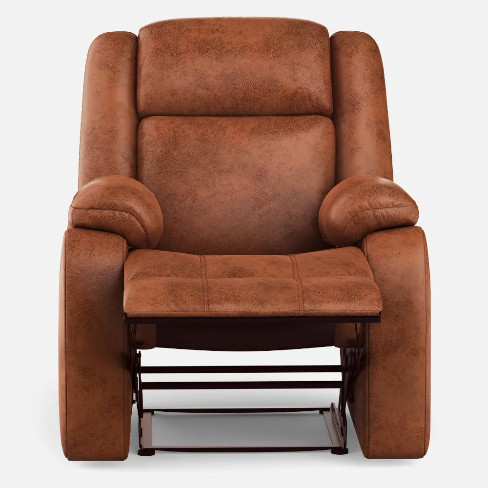 Avalon Desert Orange Suede Recliner