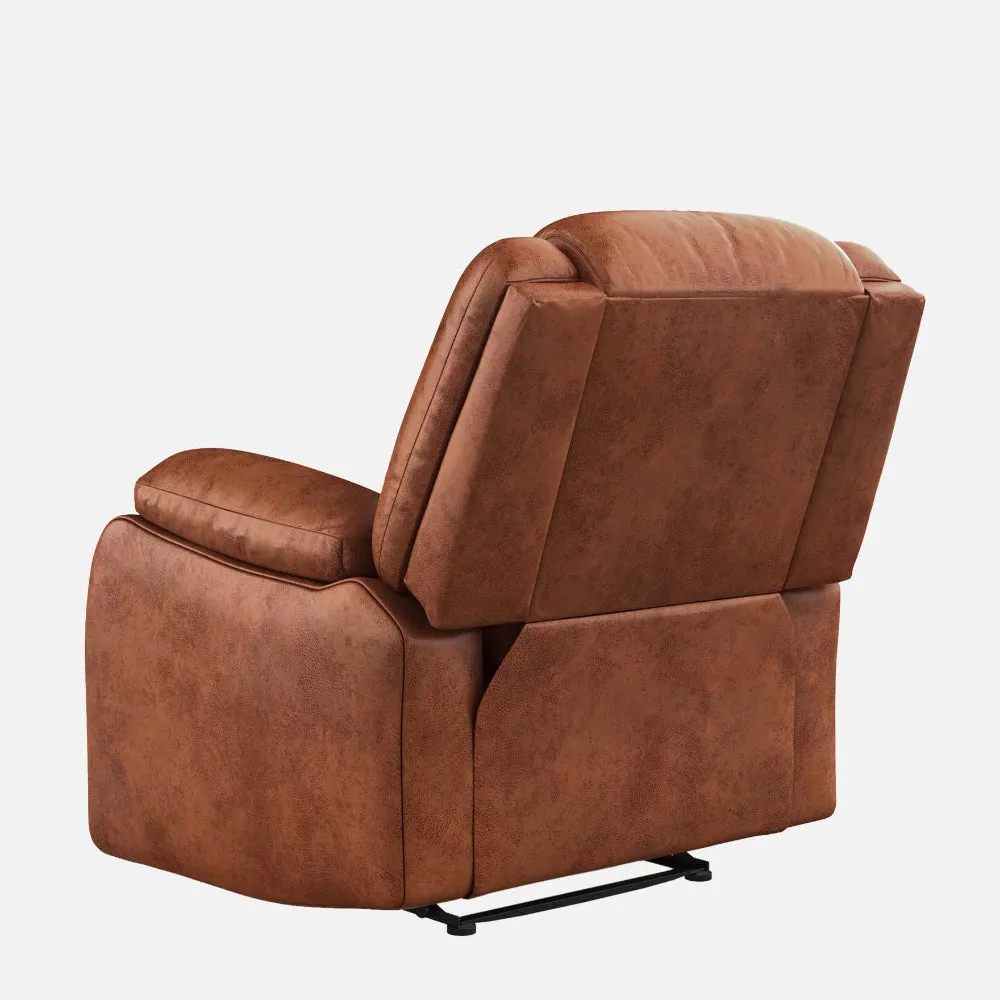 Avalon Desert Orange Suede Recliner