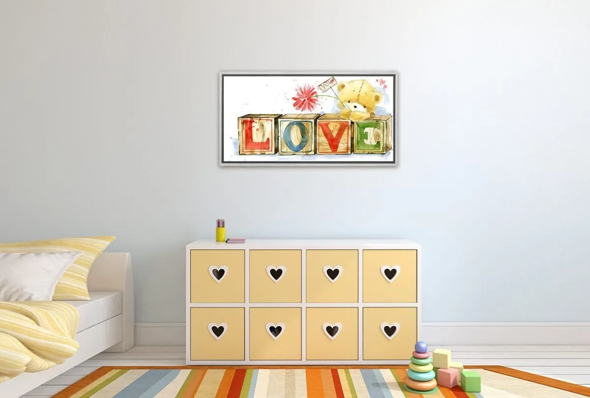 Baby Bear Love You | Nursery Canvas Wall Art Print