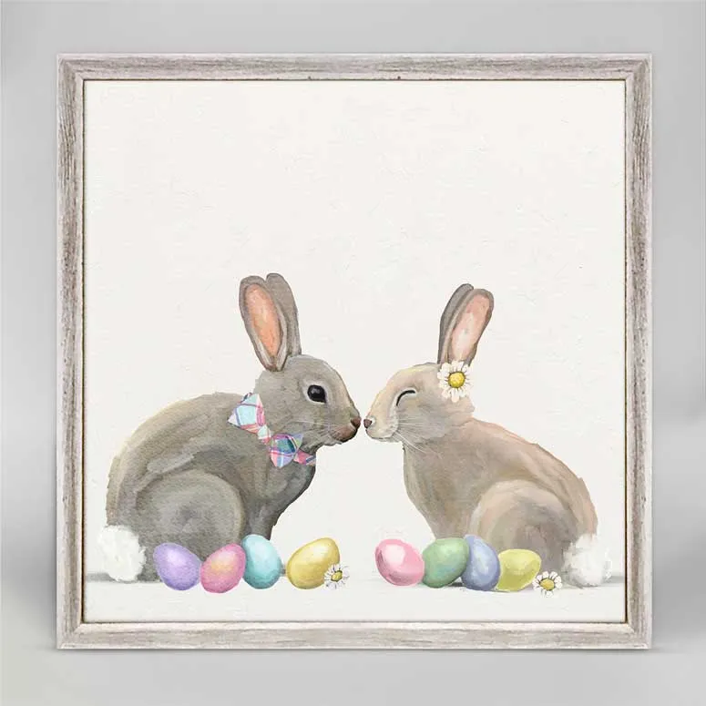 Baby Easter Bunnies Mini Framed Canvas