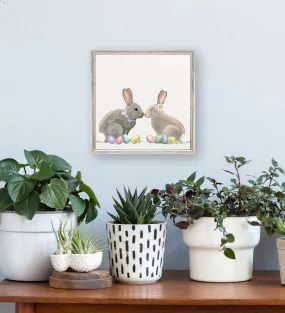 Baby Easter Bunnies Mini Framed Canvas