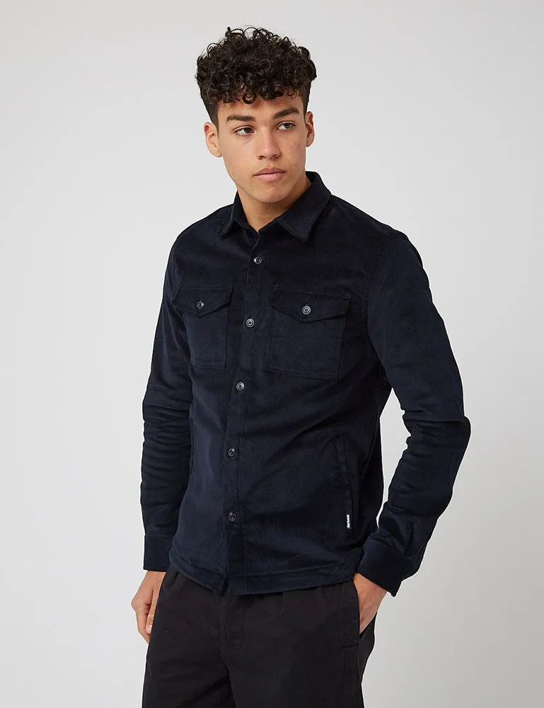 Barbour Shirt Jacket (Cord) - Navy Blue