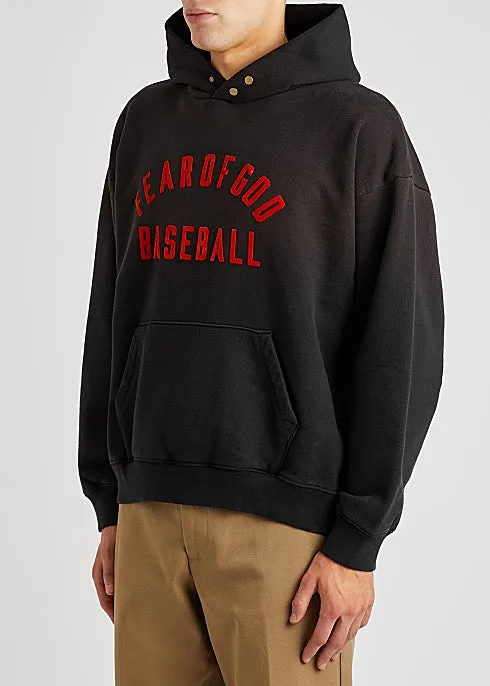 Baseball hooded cotton sweatshirt