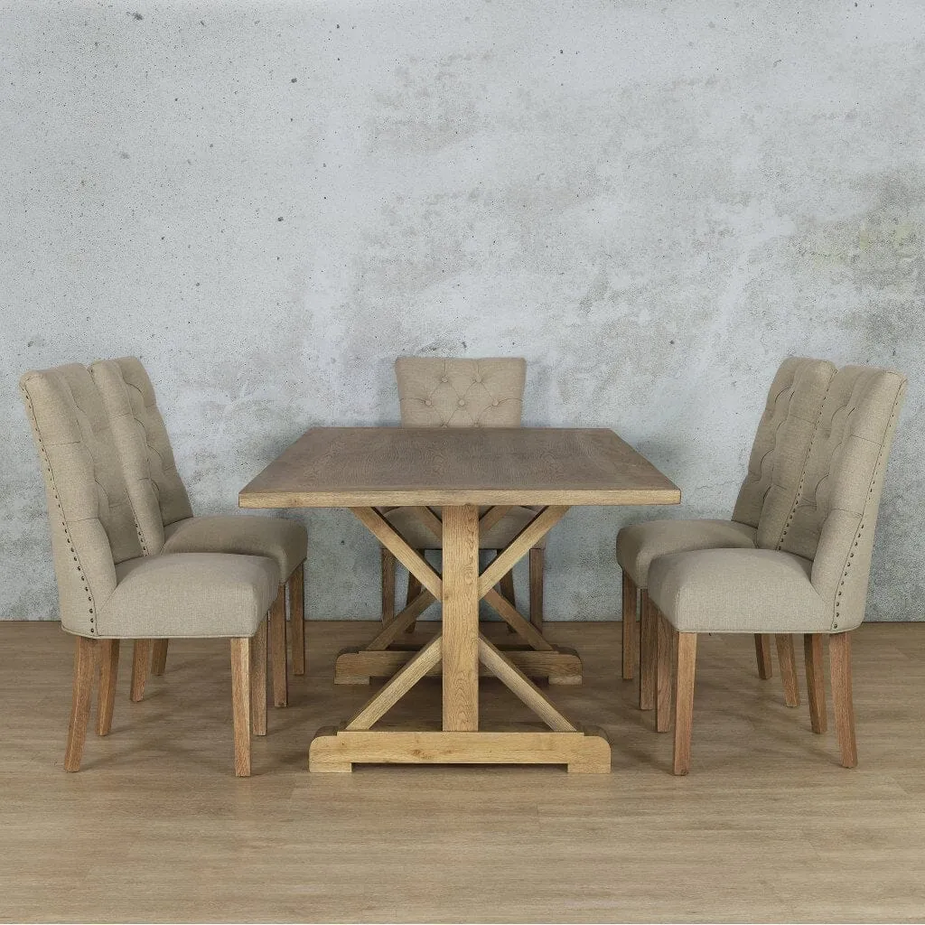 Berkeley Wood Top & Duchess 6 Seater Dining Set