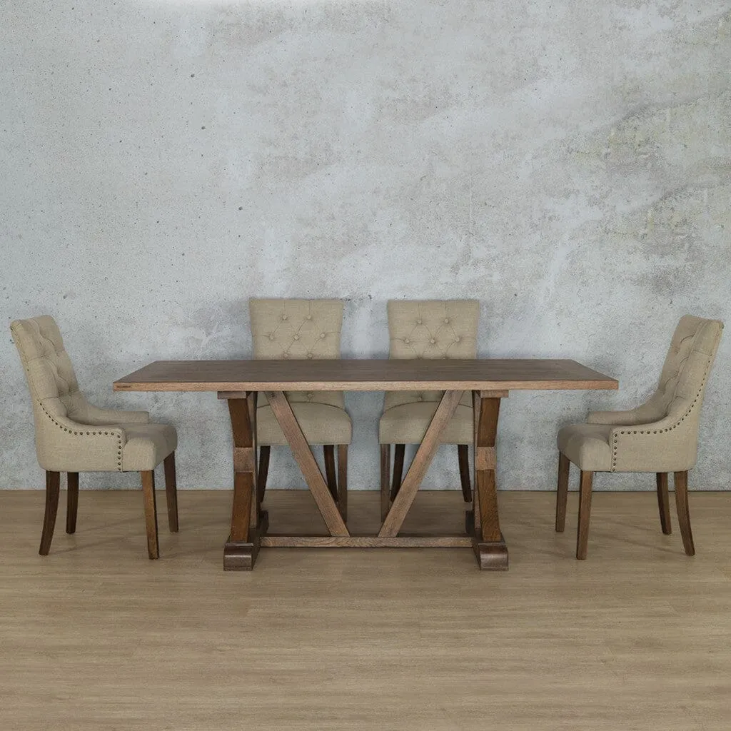 Berkeley Wood Top & Duchess 6 Seater Dining Set