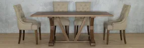 Berkeley Wood Top & Duchess 6 Seater Dining Set