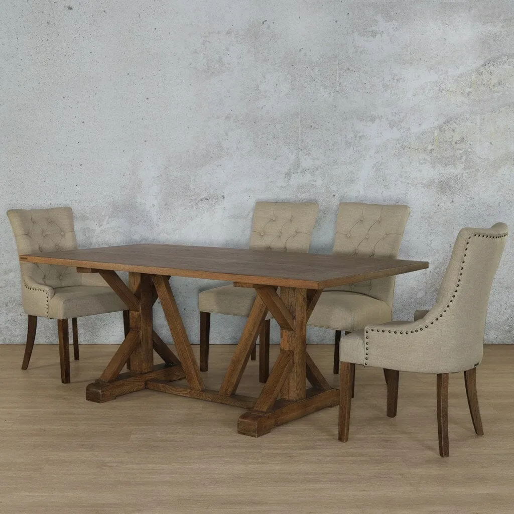 Berkeley Wood Top & Duchess 6 Seater Dining Set