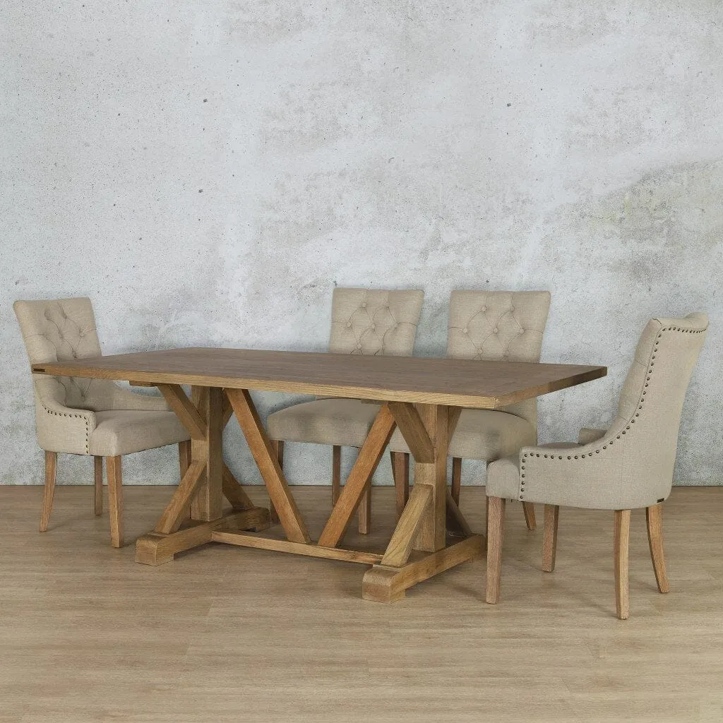 Berkeley Wood Top & Duchess 6 Seater Dining Set