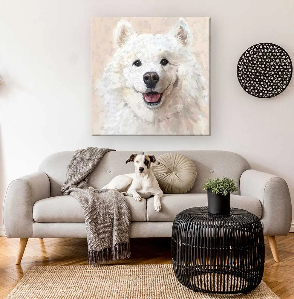 Best Friend - Samoyed Canvas Wall Art