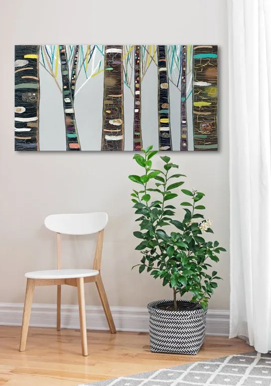 Birch Tree Woods Canvas Wall Art