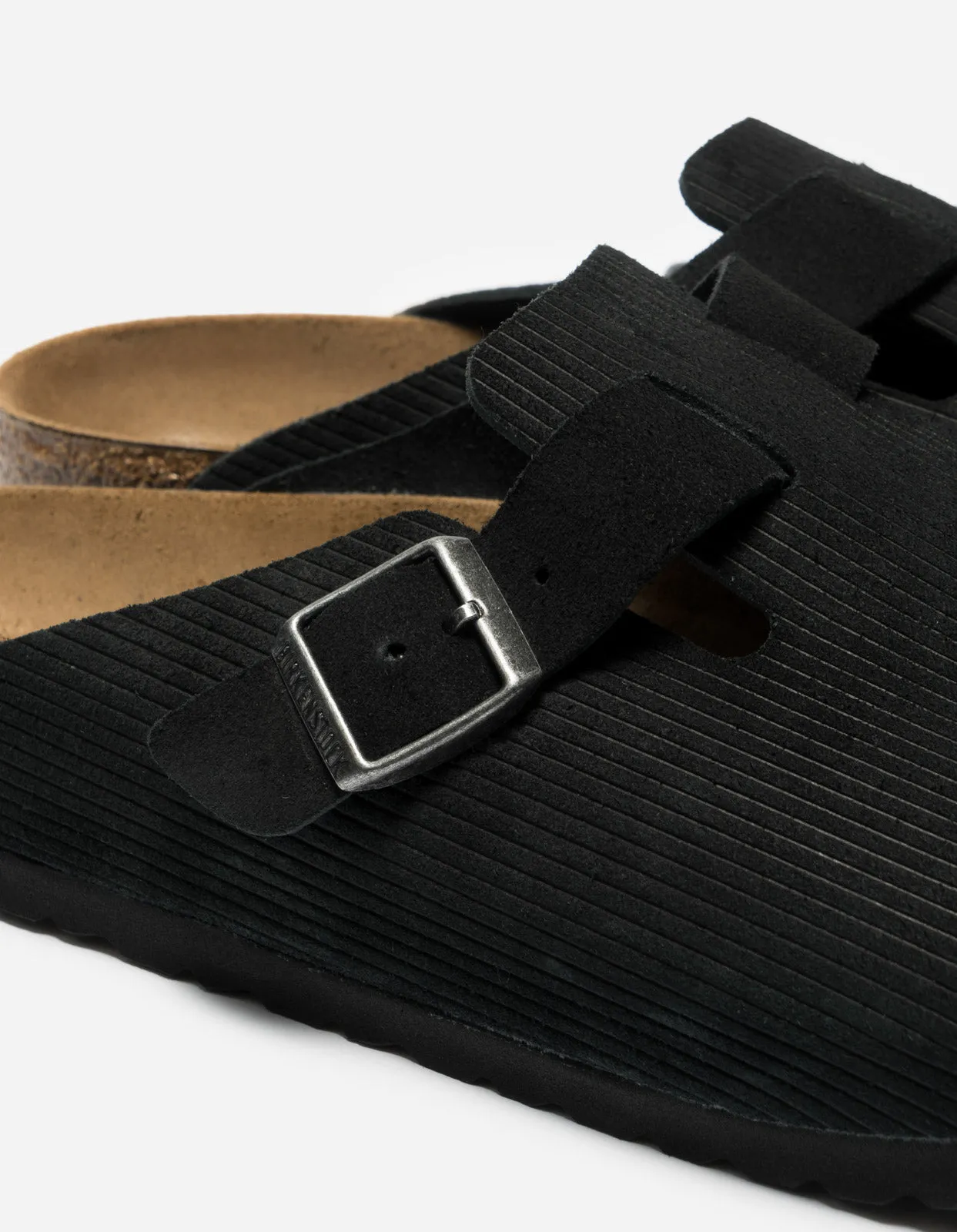 Birkenstock Boston Suede Embossed Black