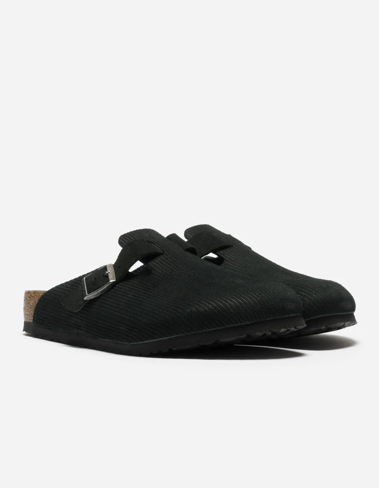 Birkenstock Boston Suede Embossed Black