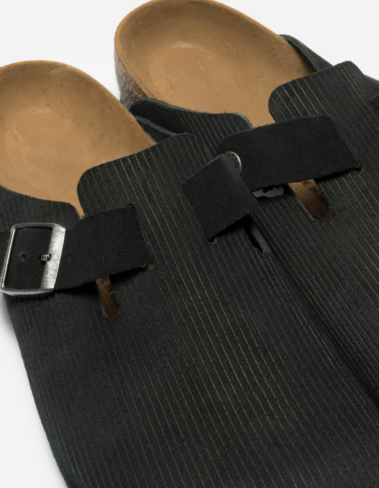 Birkenstock Boston Suede Embossed Black