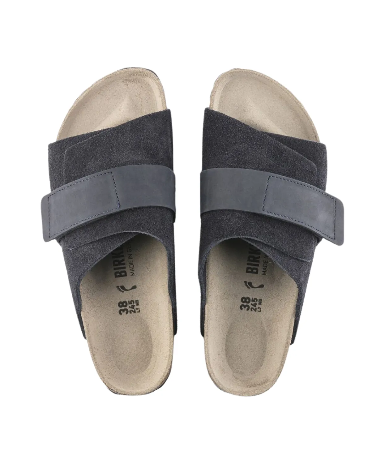 Midnight Blue Suede/Nubuck Leather Birkenstock Kyoto Sandals