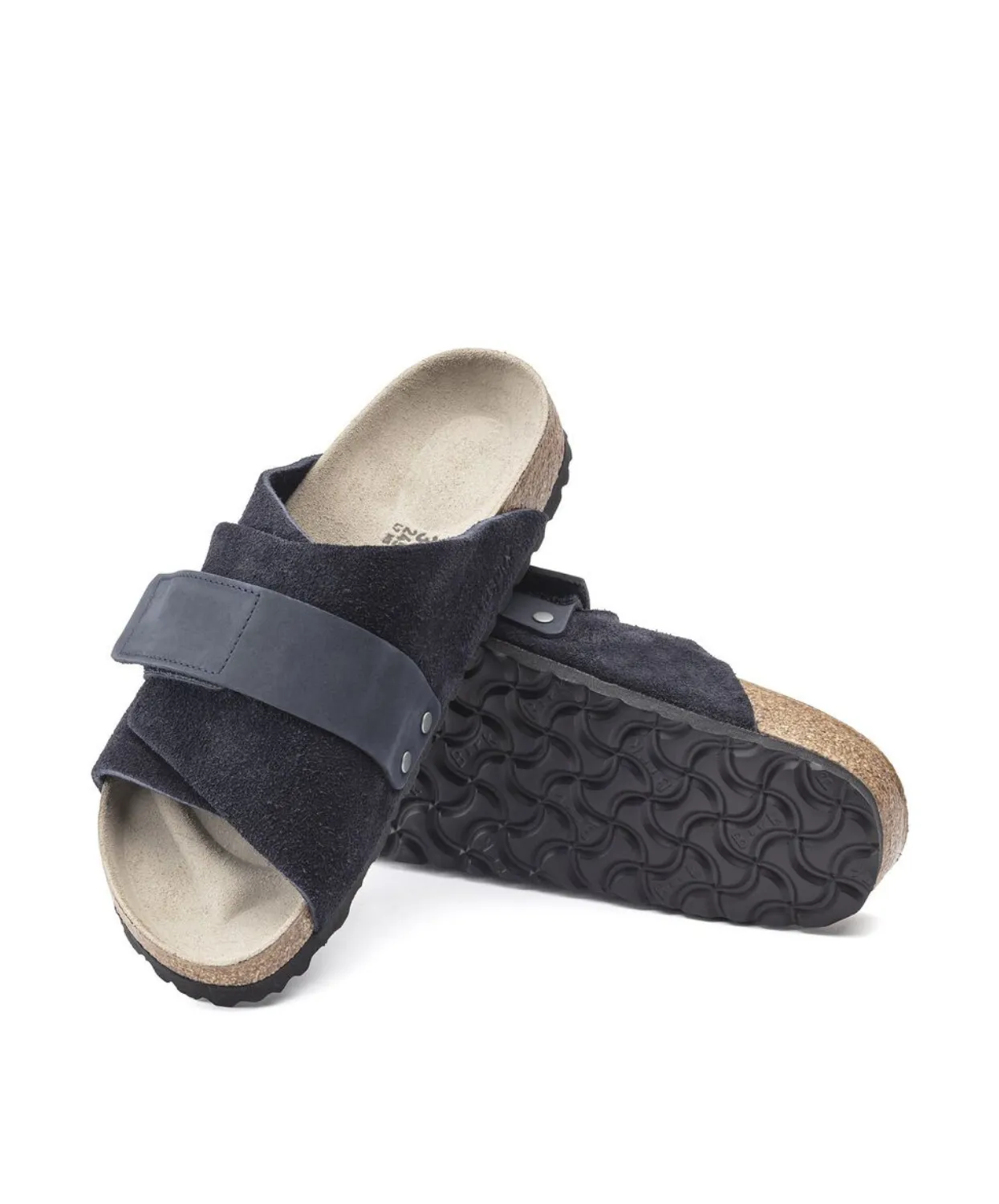 Midnight Blue Suede/Nubuck Leather Birkenstock Kyoto Sandals