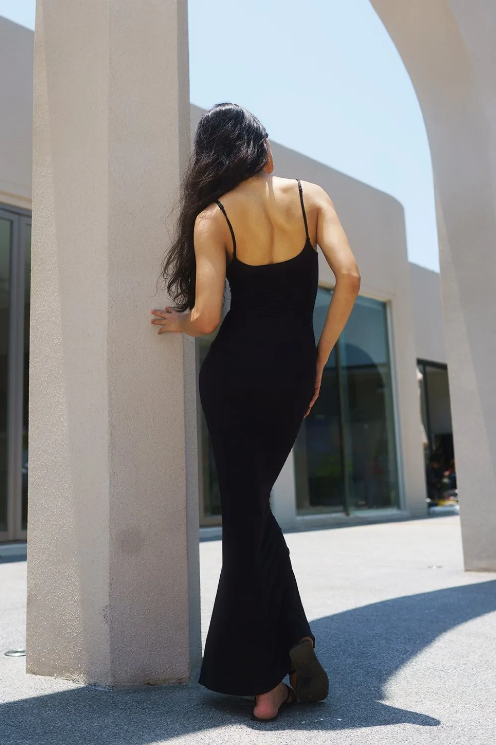 Black Soft Lounge Maxi Dress