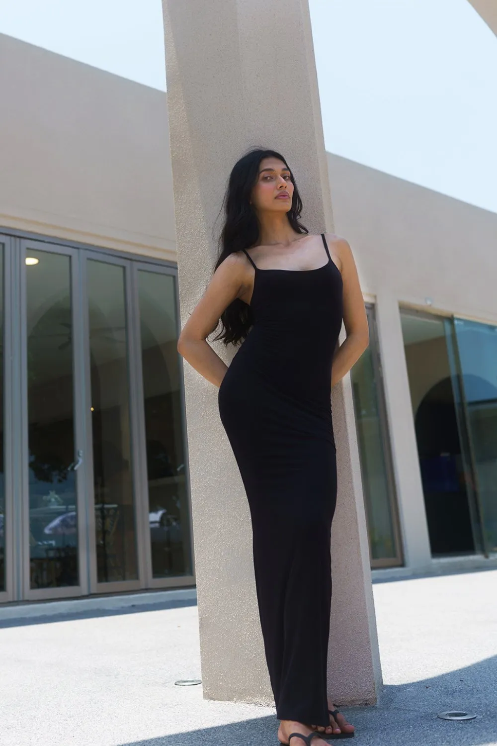 Black Soft Lounge Maxi Dress