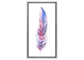 Blue Purple Feather | Watercolour Print | Wall Art Decor