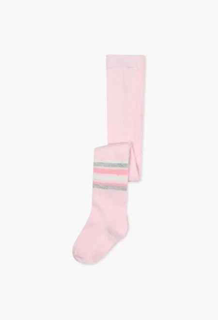 Boboli Tights - Pink with Stripes