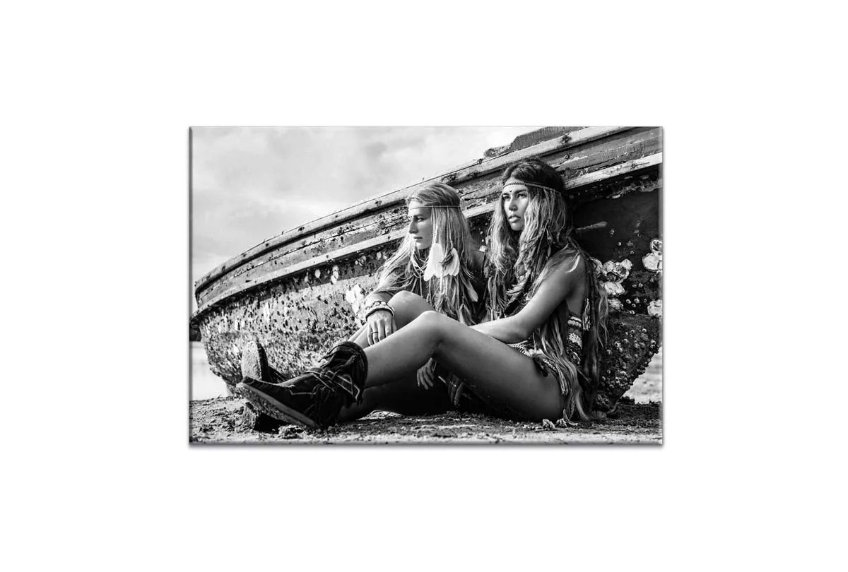 Boho Beach Babes 2 | Canvas Wall Art Print