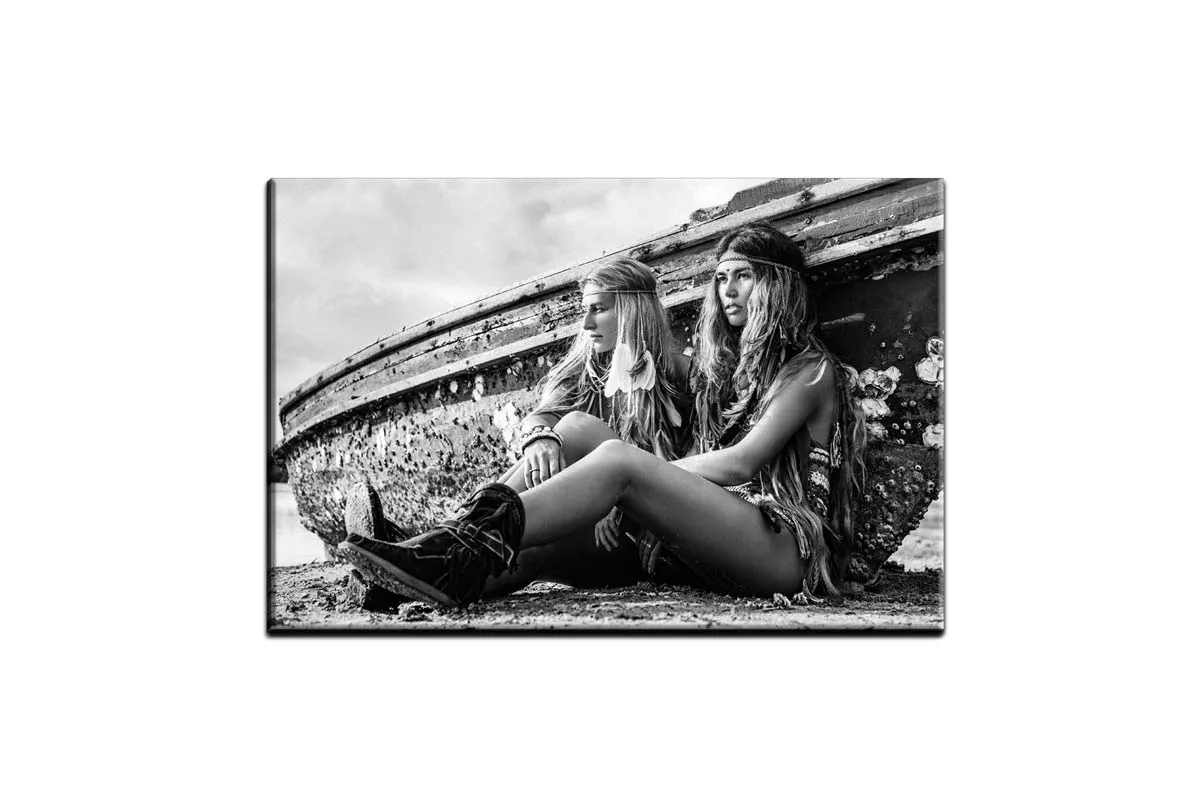 Boho Beach Babes 2 | Canvas Wall Art Print