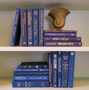 Books By The Foot Box Instant Library Home Interior Design NAVY BLUE Mix Color Therapy