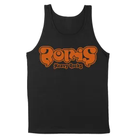 Boris "Heavy Rocks: Orange Logo:” Premium Black Tank Top